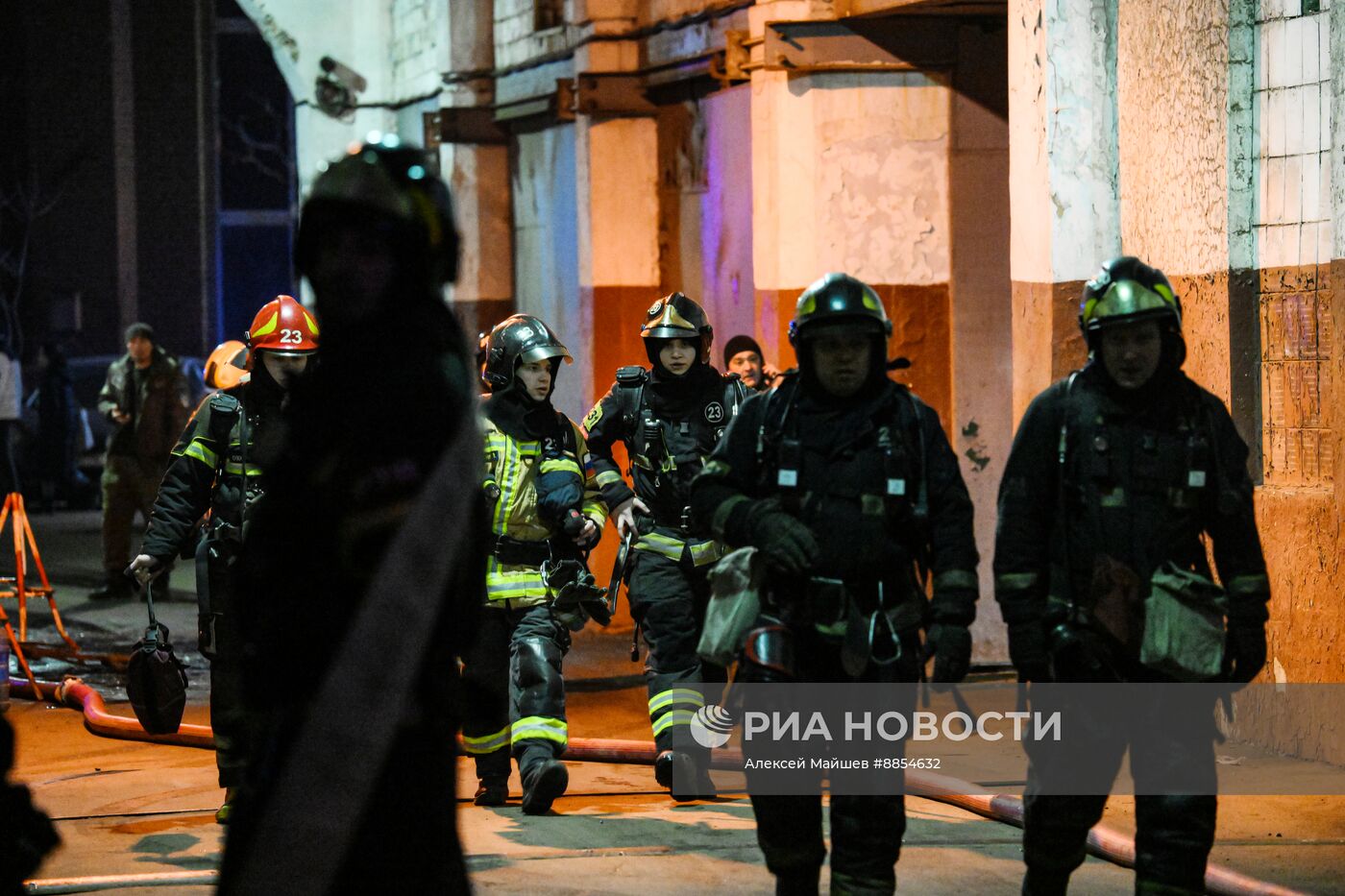 Пожар в здании Электрозавода