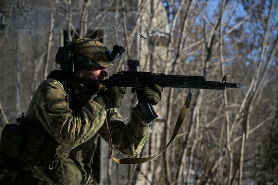 Боевая подготовка штурмовых подразделений ЦВО, участвовавших в освобождении населенного пункта Дзержинск в ДНР