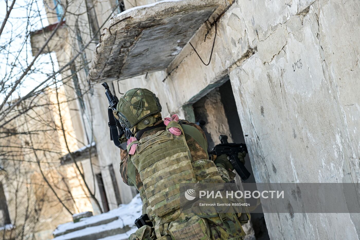 Боевая подготовка штурмовых подразделений ЦВО, участвовавших в освобождении населенного пункта Дзержинск в ДНР