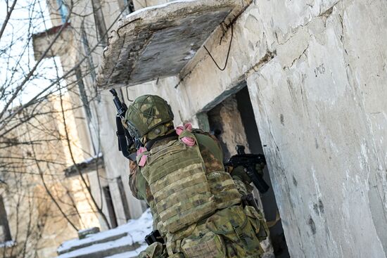 Боевая подготовка штурмовых подразделений ЦВО, участвовавших в освобождении населенного пункта Дзержинск в ДНР