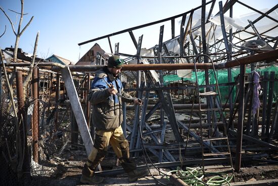 Последствия атаки БПЛА в Краснодарском крае