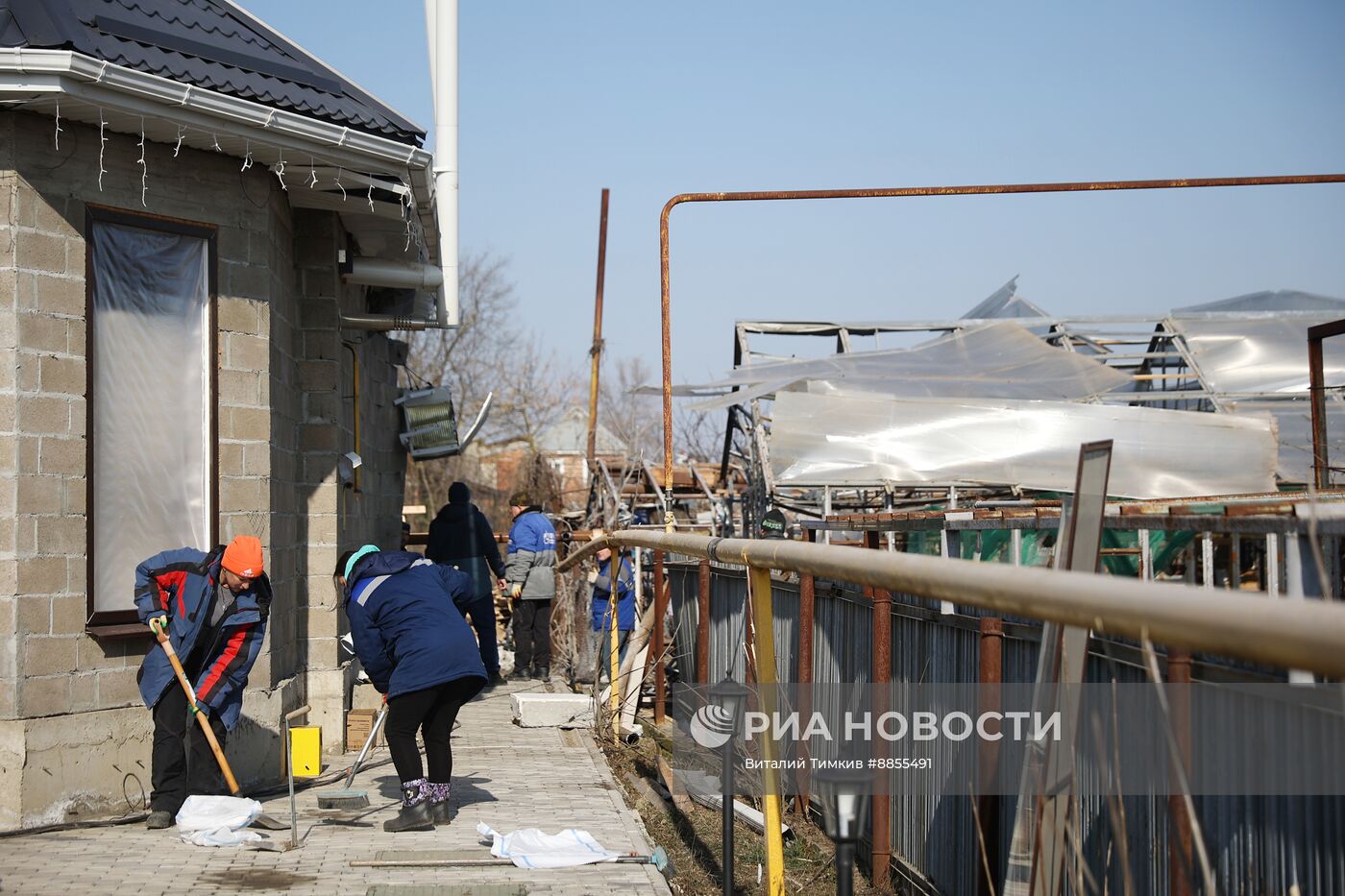 Последствия атаки БПЛА в Краснодарском крае