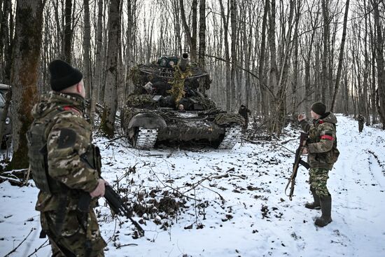 Работа сводной артиллерийской группы "Пресса" спецназа "Ахмат"