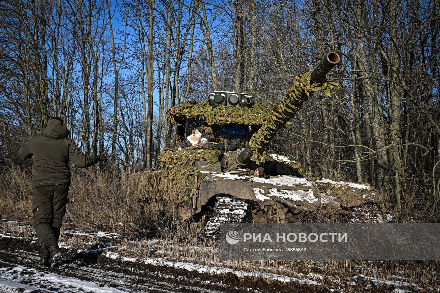 Работа сводной артиллерийской группы "Пресса" спецназа "Ахмат"