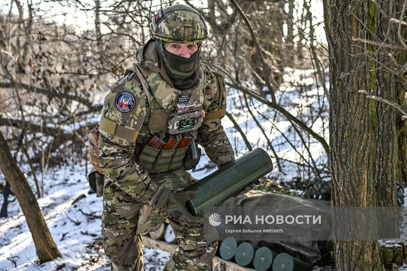 Работа сводной артиллерийской группы "Пресса" спецназа "Ахмат"