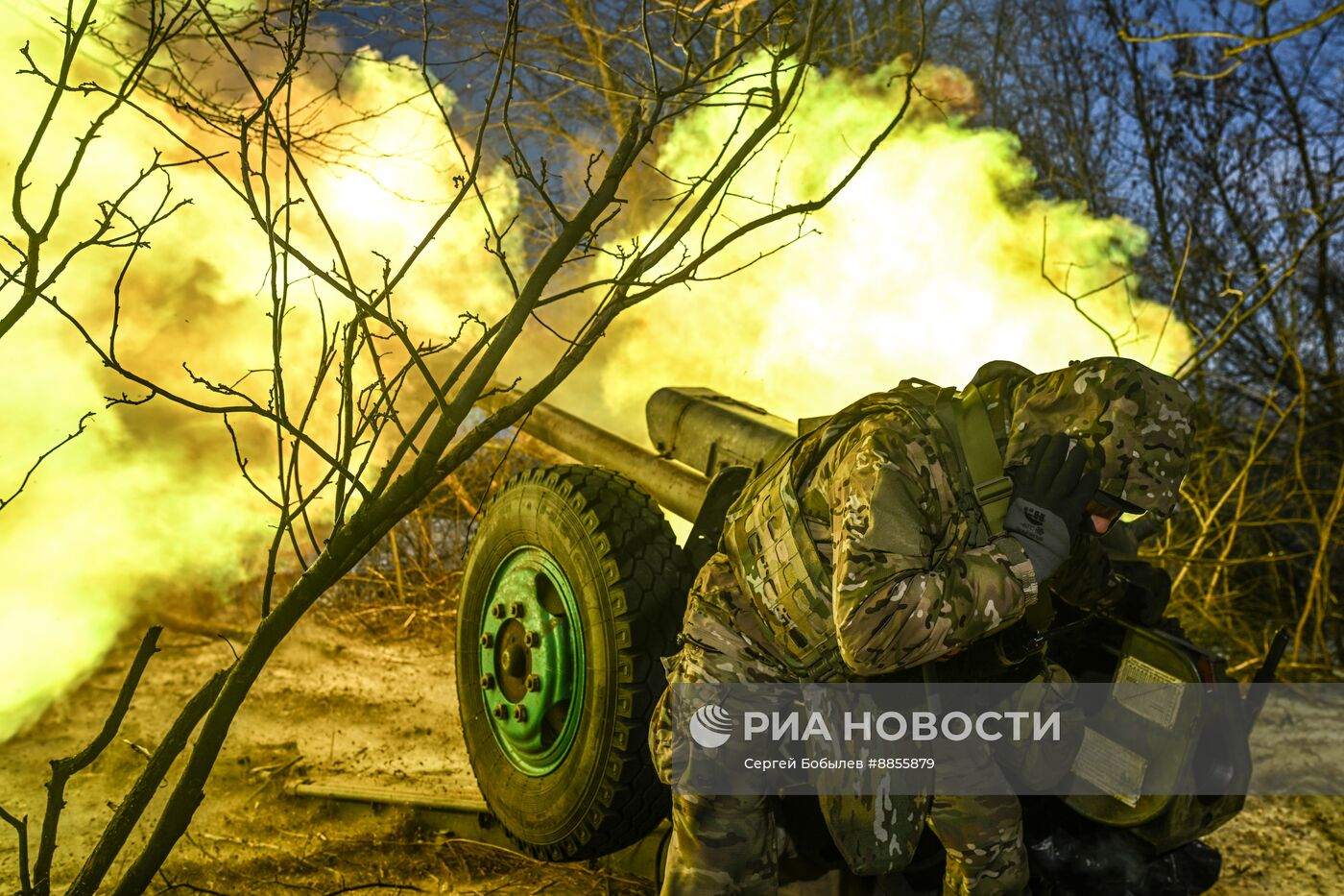 Работа сводной артиллерийской группы "Пресса" спецназа "Ахмат"