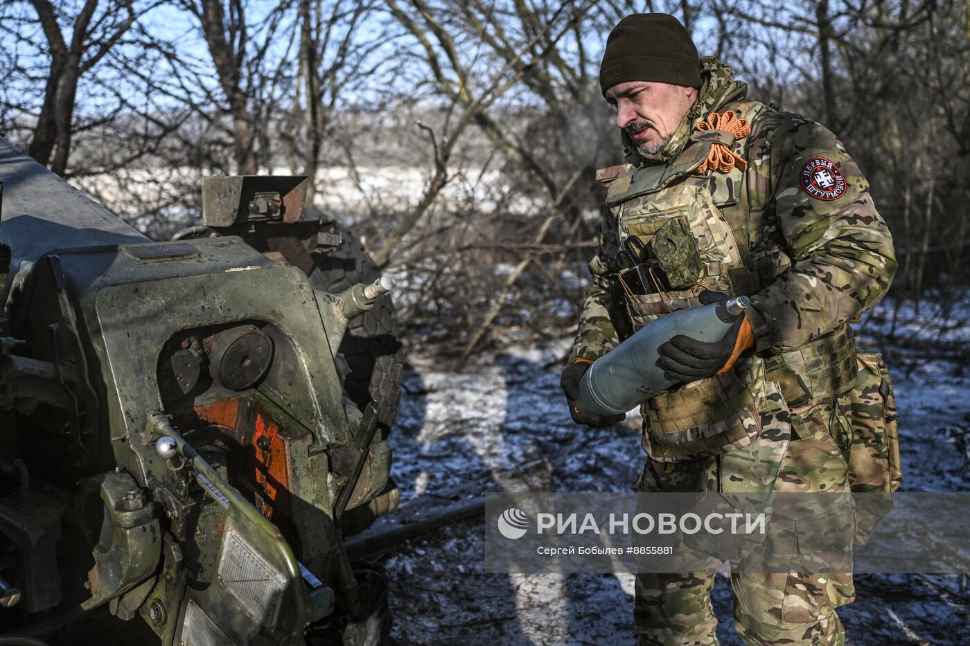 Работа сводной артиллерийской группы "Пресса" спецназа "Ахмат"