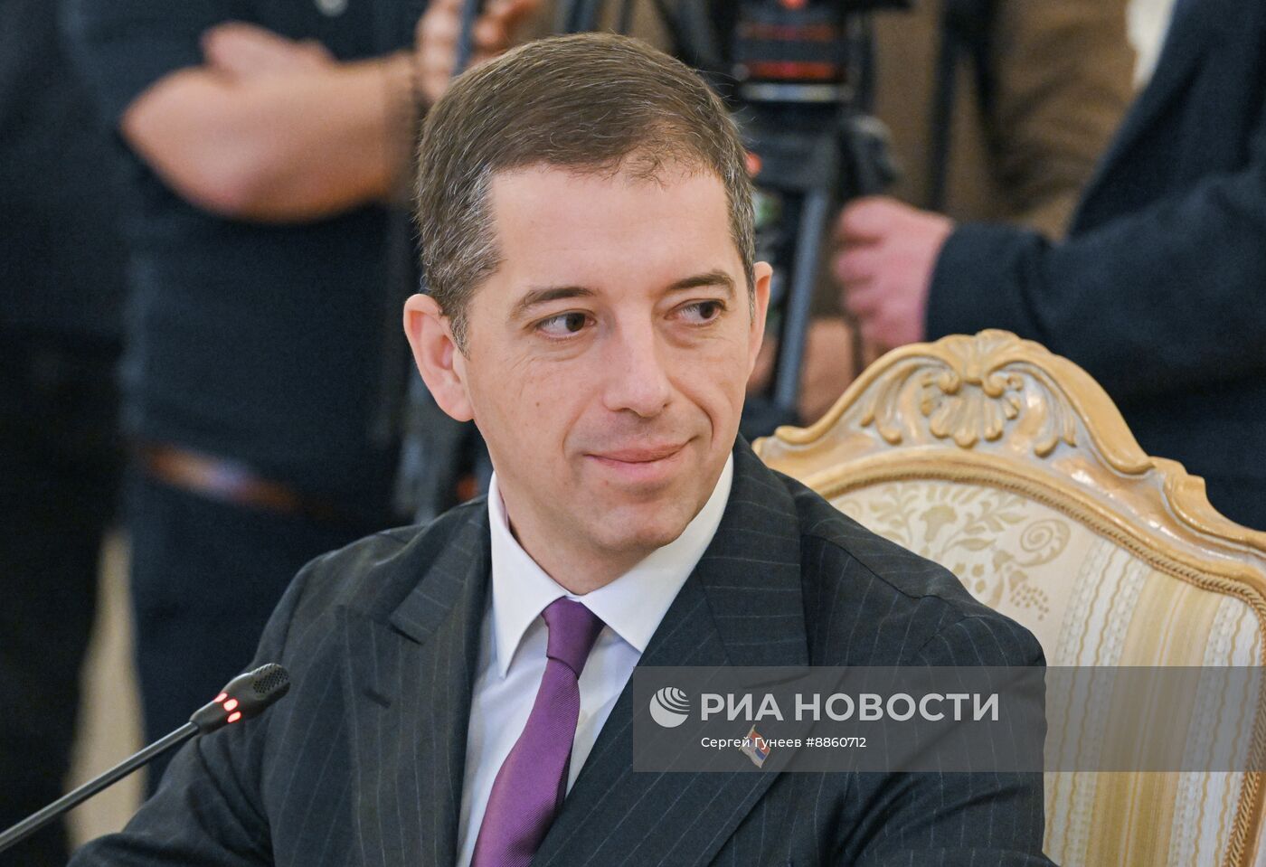 Встреча глав МИД РФ и Сербии С. Лаврова и М. Джурича
