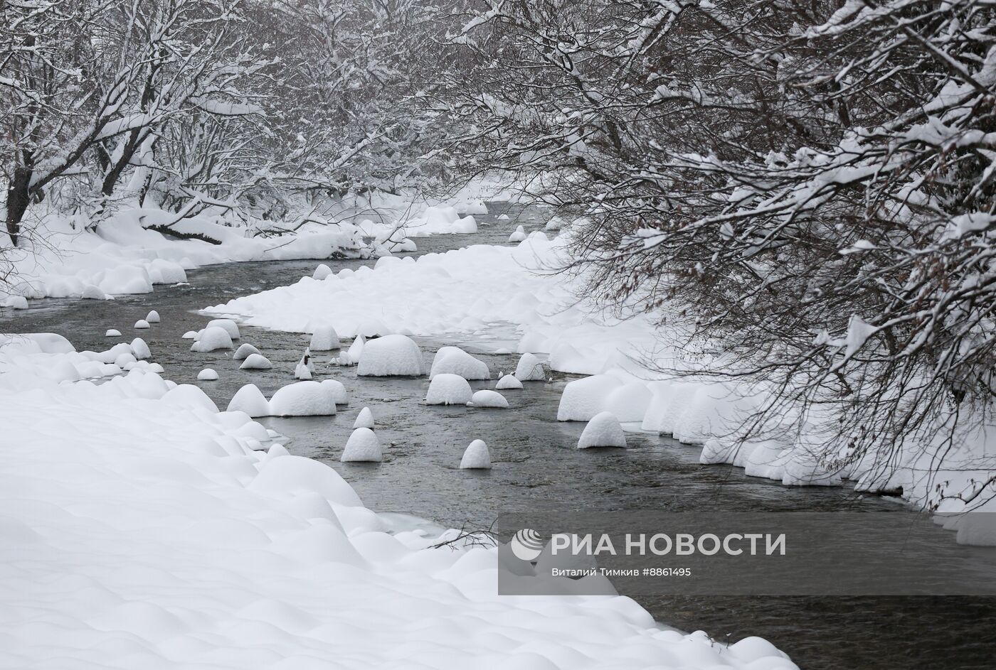 Снег в Краснодарском крае