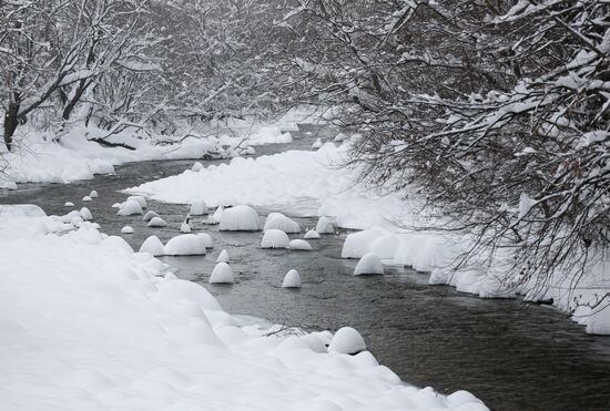 Снег в Краснодарском крае