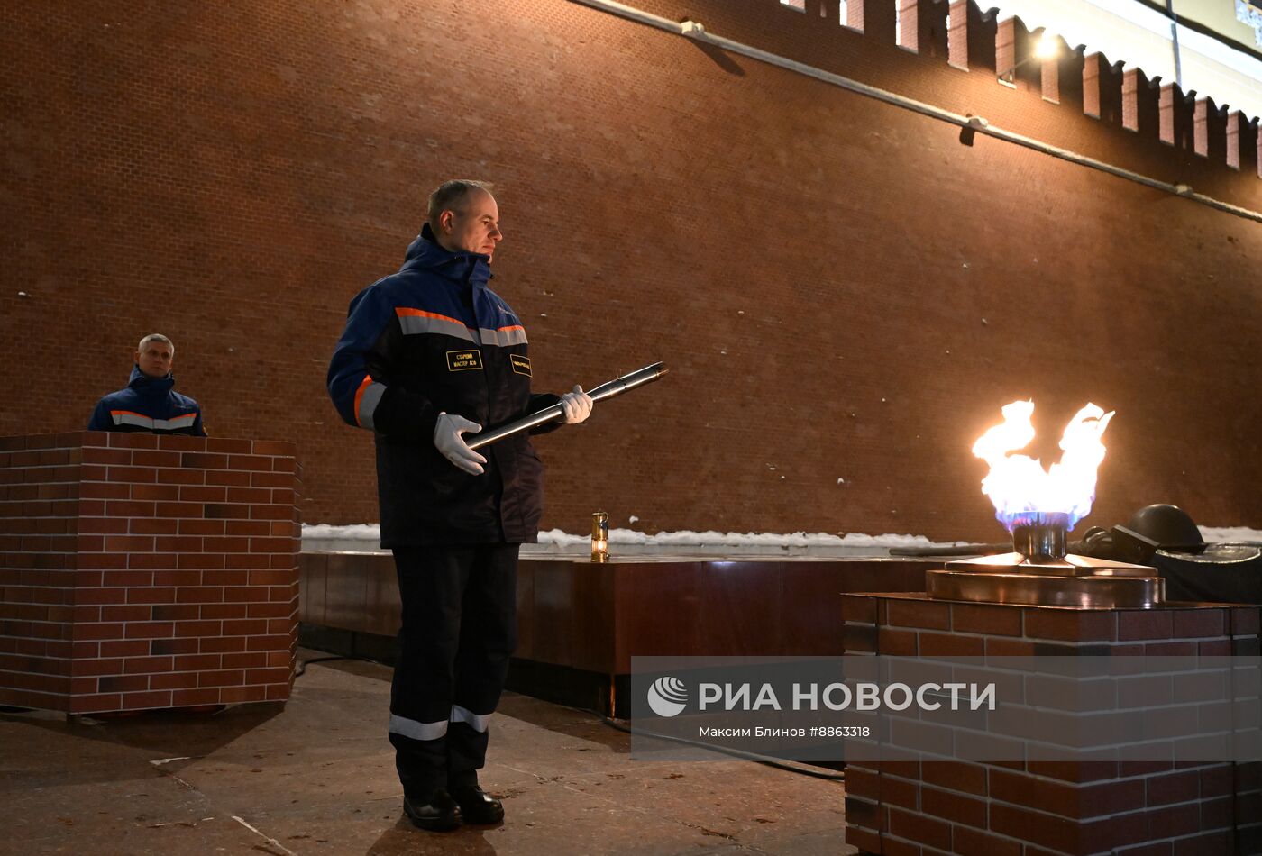 Профилактика горелки Вечного огня у Могилы Неизвестного солдата