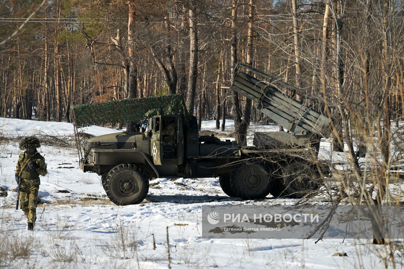 Боевая работа расчета РСЗО "Град" 25 армии на Краснолиманском направлении