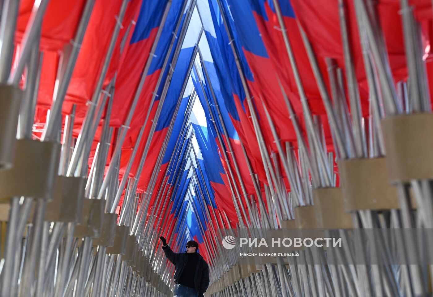 Украшение Москвы ко Дню защитника Отечества 