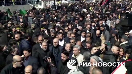 Похороны Насруллы и командующего Сафийеддина в Бейруте