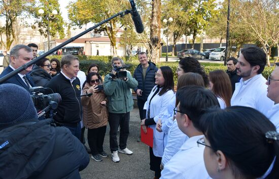 Визит министра здравоохранения РФ М. Мурашко в Абхазию