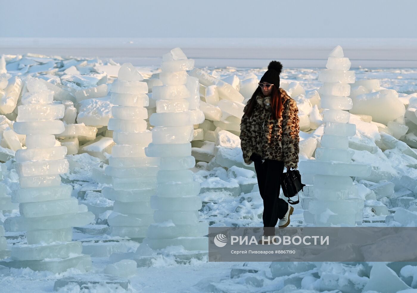 Торосы в Таганрогском заливе