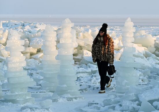 Торосы в Таганрогском заливе