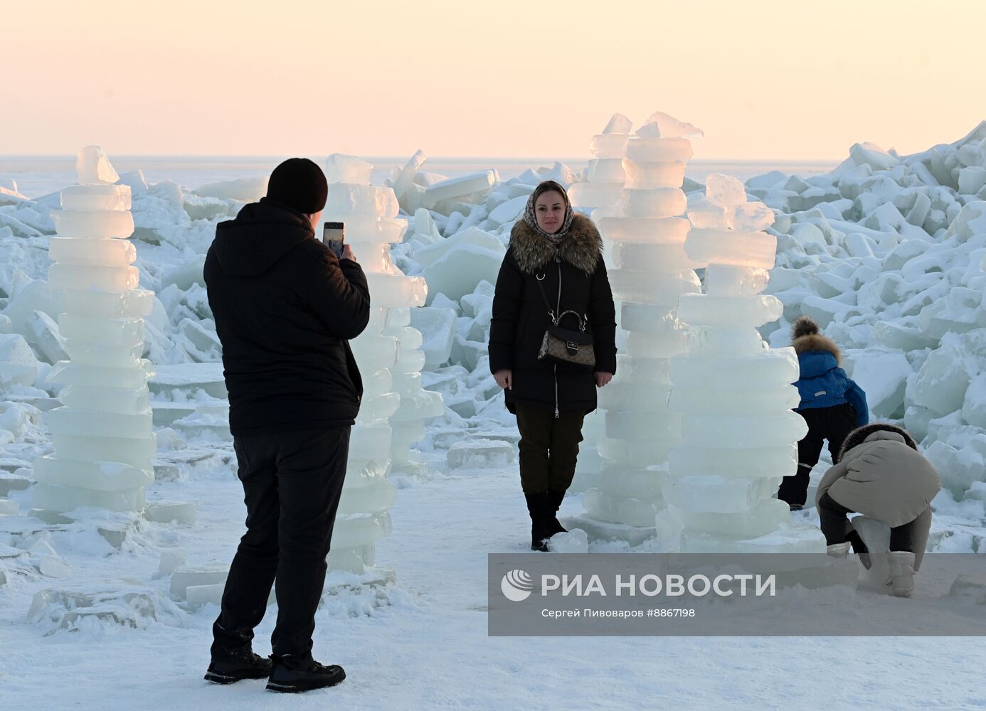 Торосы в Таганрогском заливе