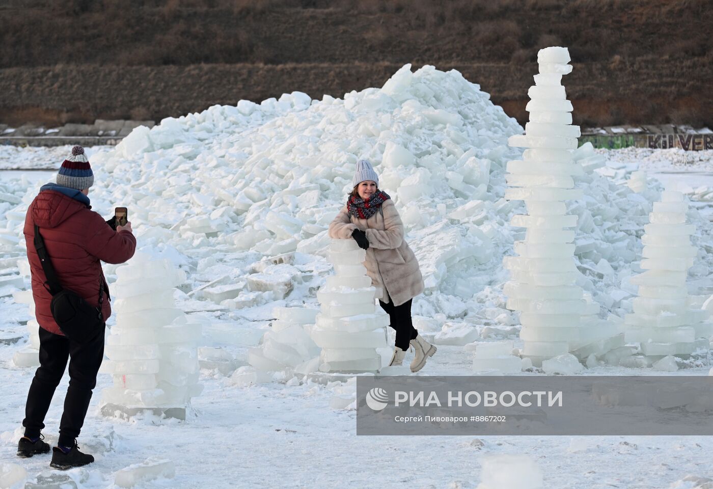 Торосы в Таганрогском заливе