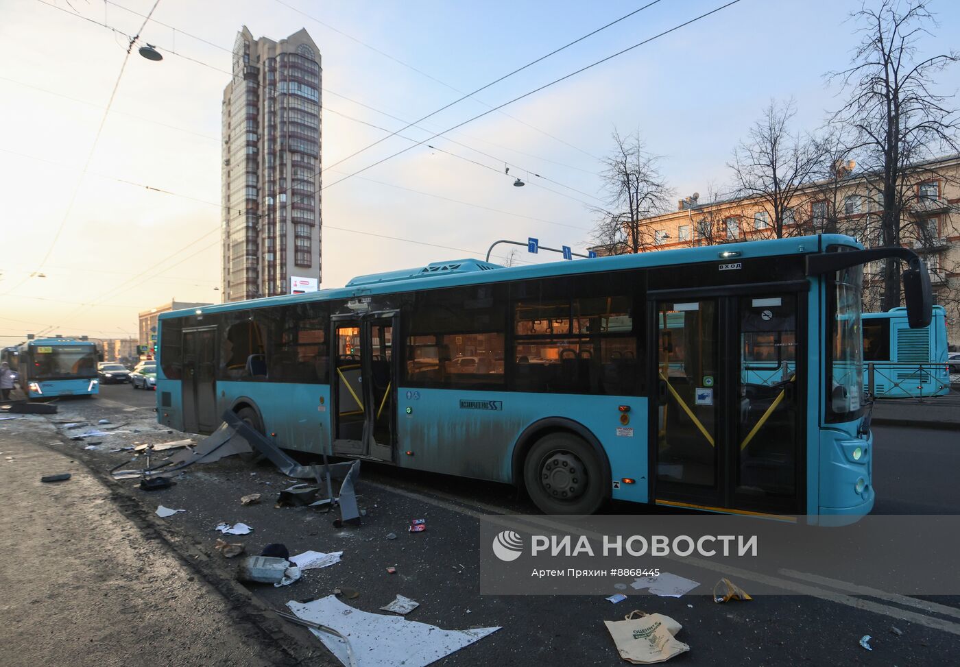 ДТП с участием автобуса в Санкт-Петербурге