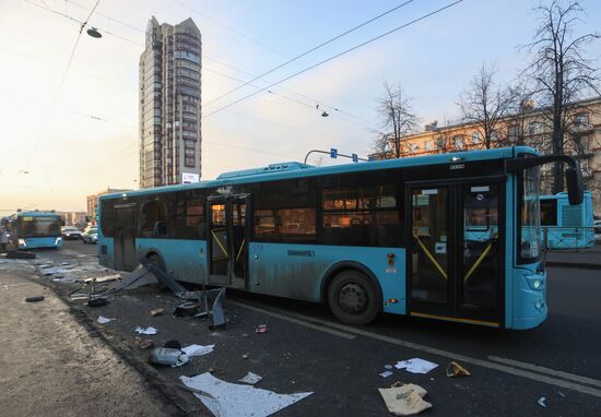 ДТП с участием автобуса в Санкт-Петербурге