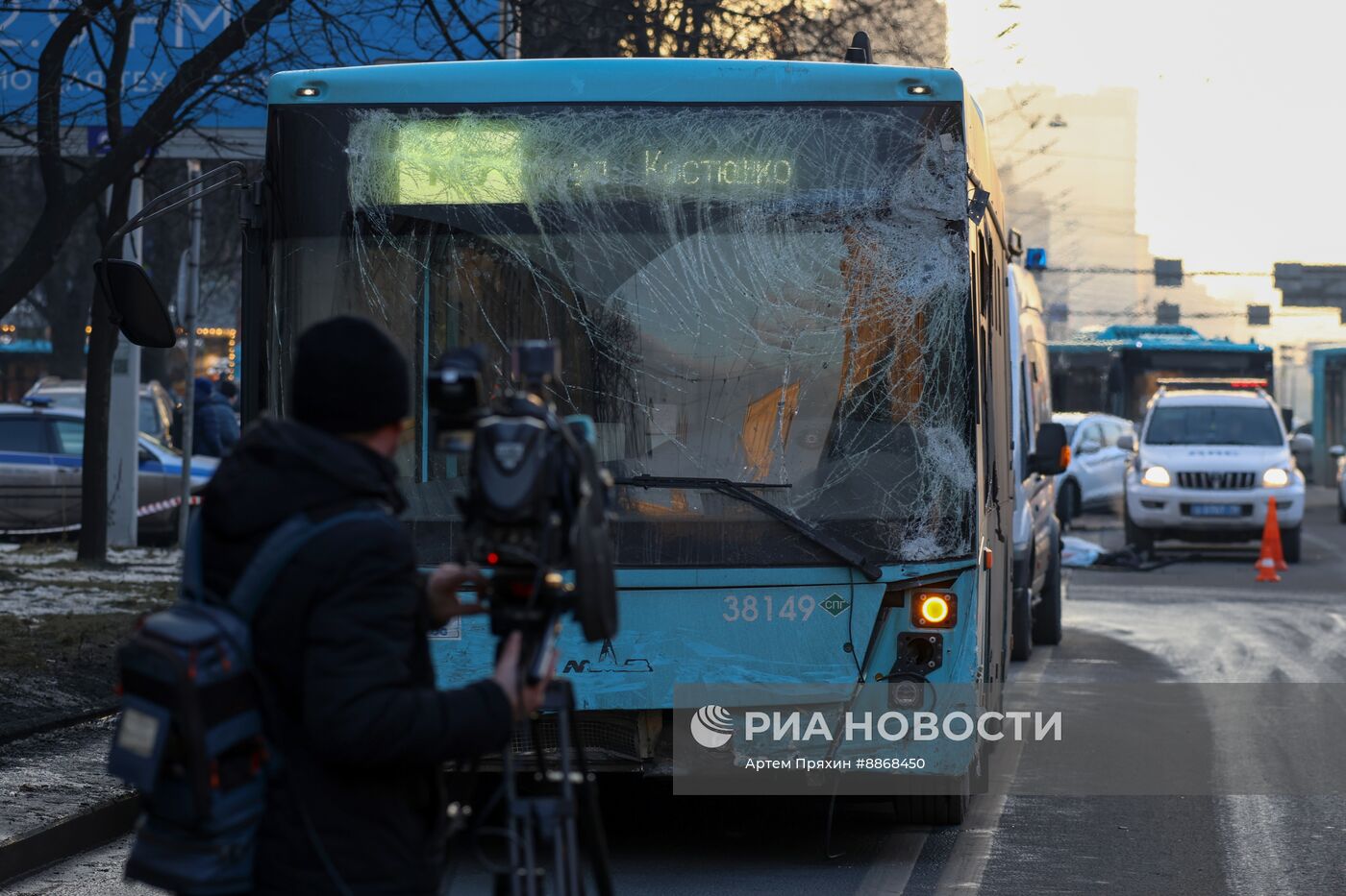 ДТП с участием автобуса в Санкт-Петербурге