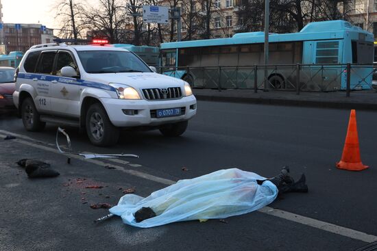 ДТП с участием автобуса в Санкт-Петербурге