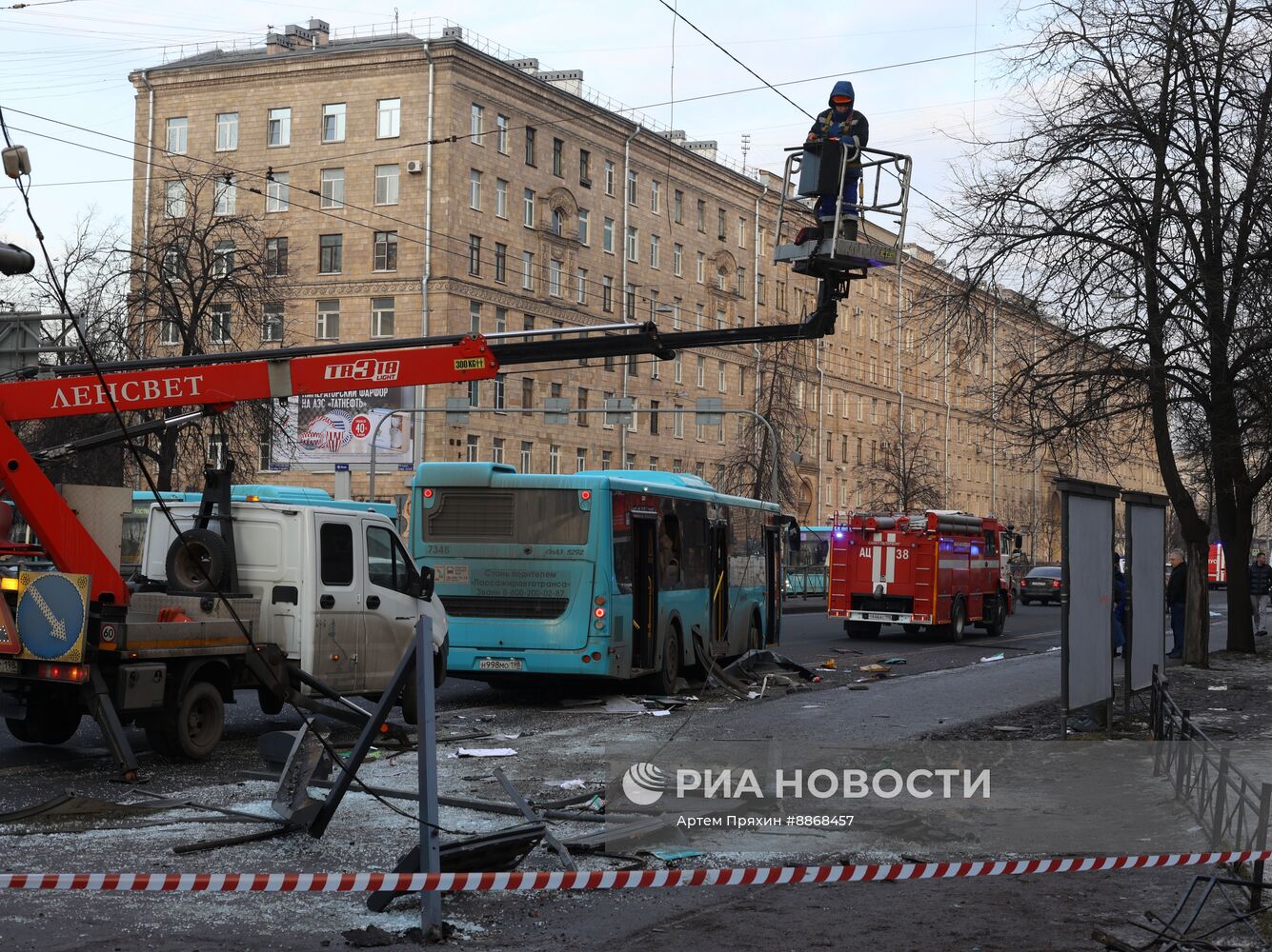 ДТП с участием автобуса в Санкт-Петербурге