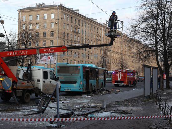 ДТП с участием автобуса в Санкт-Петербурге