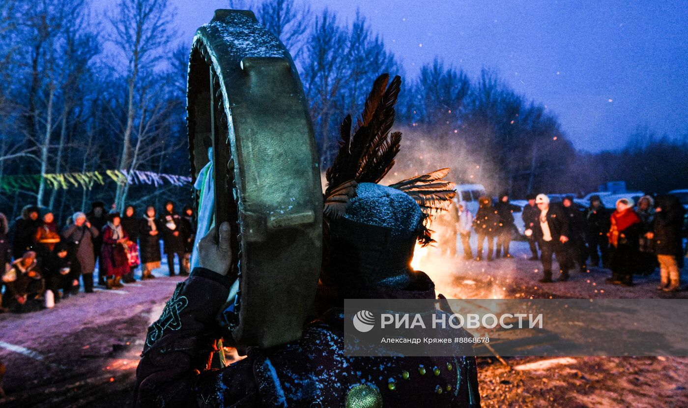 Празднование тувинского Нового года Шагаа