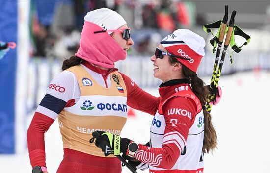 Лыжные гонки. Чемпионат России. Женщины. Скиатлон