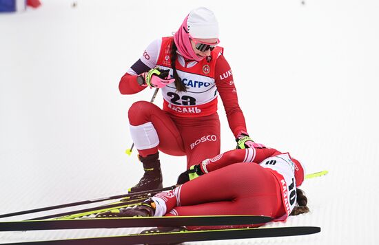 Лыжные гонки. Чемпионат России. Женщины. Скиатлон