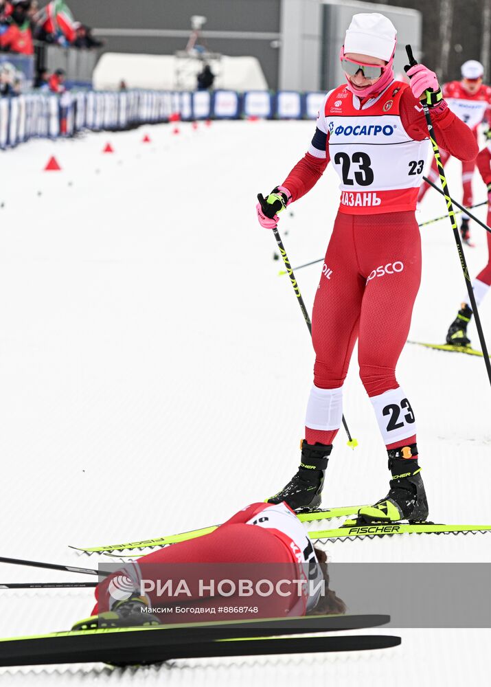 Лыжные гонки. Чемпионат России. Женщины. Скиатлон