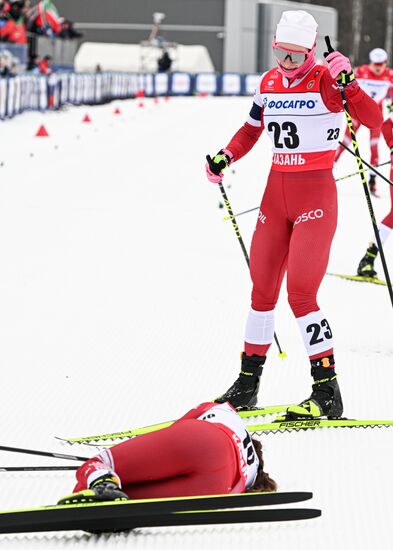Лыжные гонки. Чемпионат России. Женщины. Скиатлон