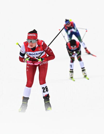 Лыжные гонки. Чемпионат России. Женщины. Скиатлон
