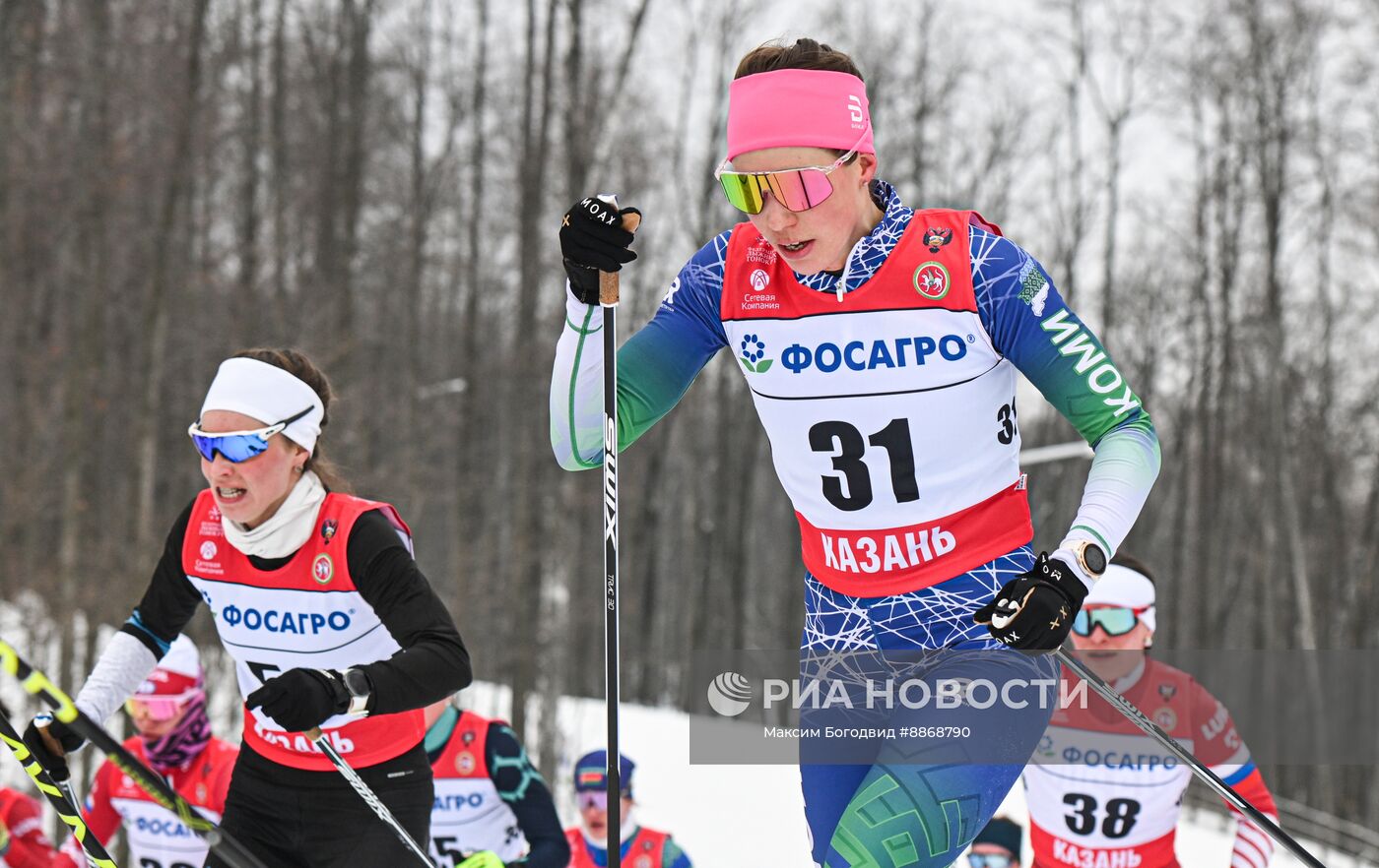 Лыжные гонки. Чемпионат России. Женщины. Скиатлон