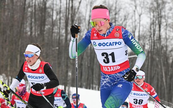 Лыжные гонки. Чемпионат России. Женщины. Скиатлон