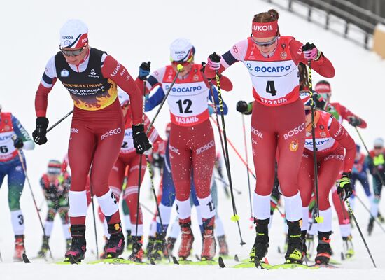 Лыжные гонки. Чемпионат России. Женщины. Скиатлон