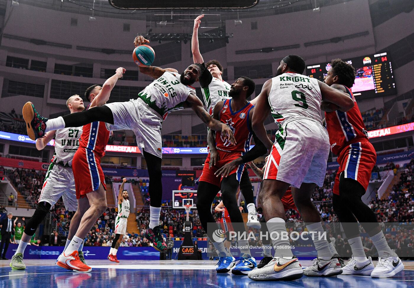 Баскетбол. Единая лига ВТБ. Матч ЦСКА - "УНИКС"