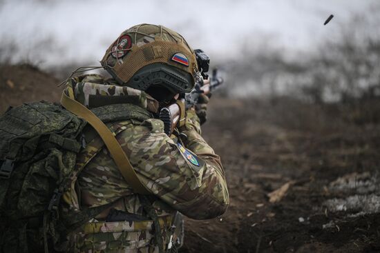 Боевая подготовка штурмовых групп ВДВ на одном из полигонов Луганского направления СВО