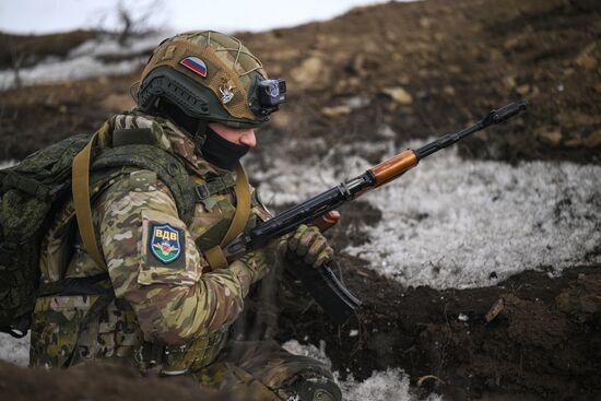 Боевая подготовка штурмовых групп ВДВ на одном из полигонов Луганского направления СВО