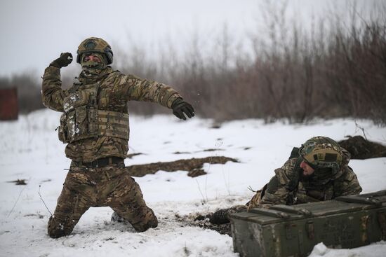 Боевая подготовка штурмовых групп ВДВ на одном из полигонов Луганского направления СВО