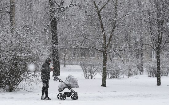 Снегопад в Санкт-Петербурге