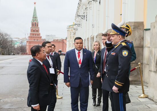 Президент Владимир Путин провёл встречу с премьер-министром Мьянмы М.А. Хлайном 