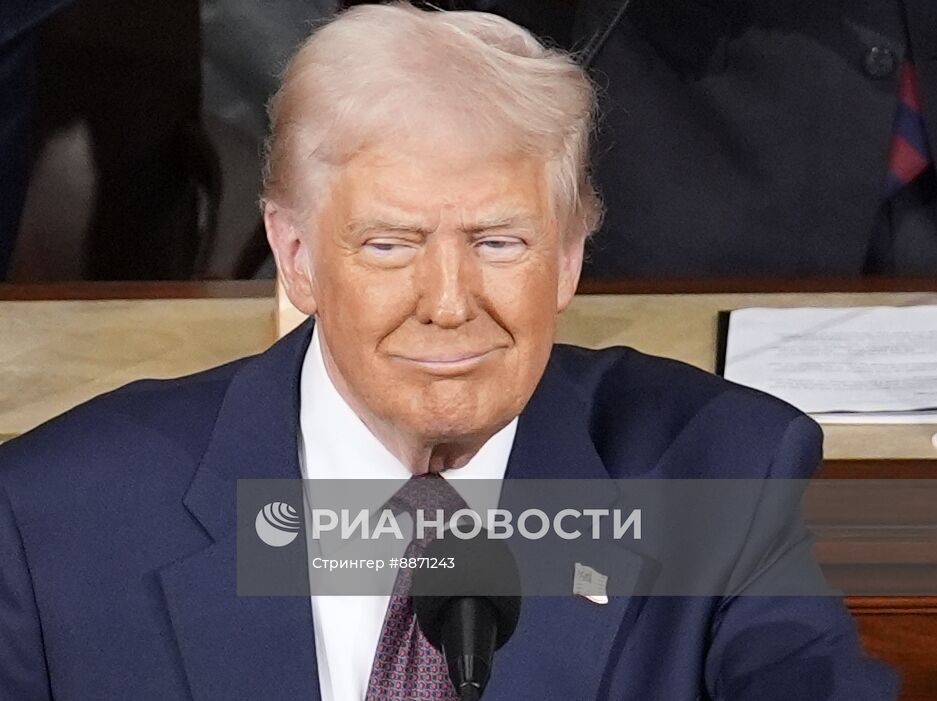 Выступление президента США Д. Трампа на заседании конгресса