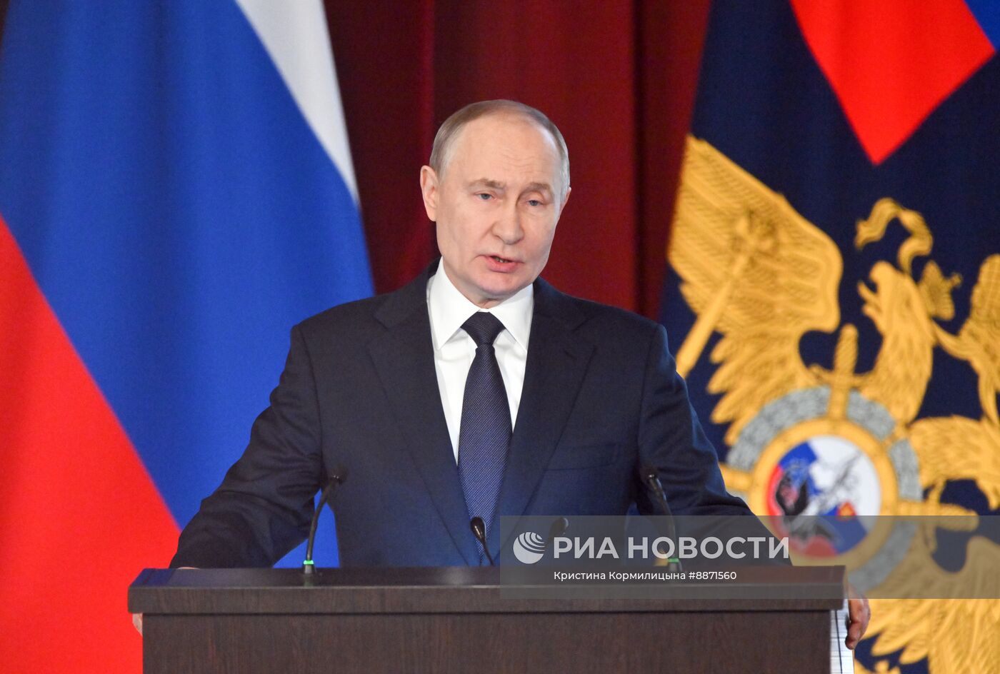 Президент Владимир Путин принял участие в ежегодном расширенном заседании коллегии МВД