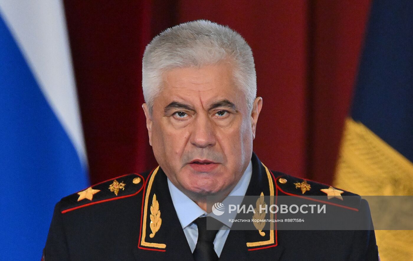 Президент Владимир Путин принял участие в ежегодном расширенном заседании коллегии МВД