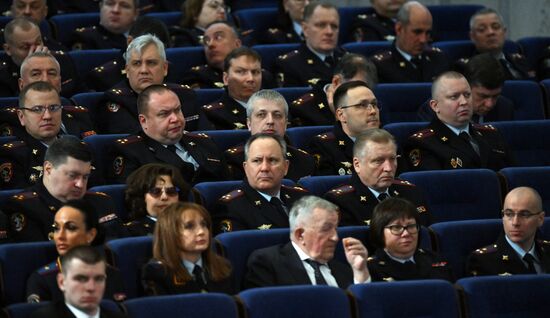 Президент Владимир Путин принял участие в ежегодном расширенном заседании коллегии МВД