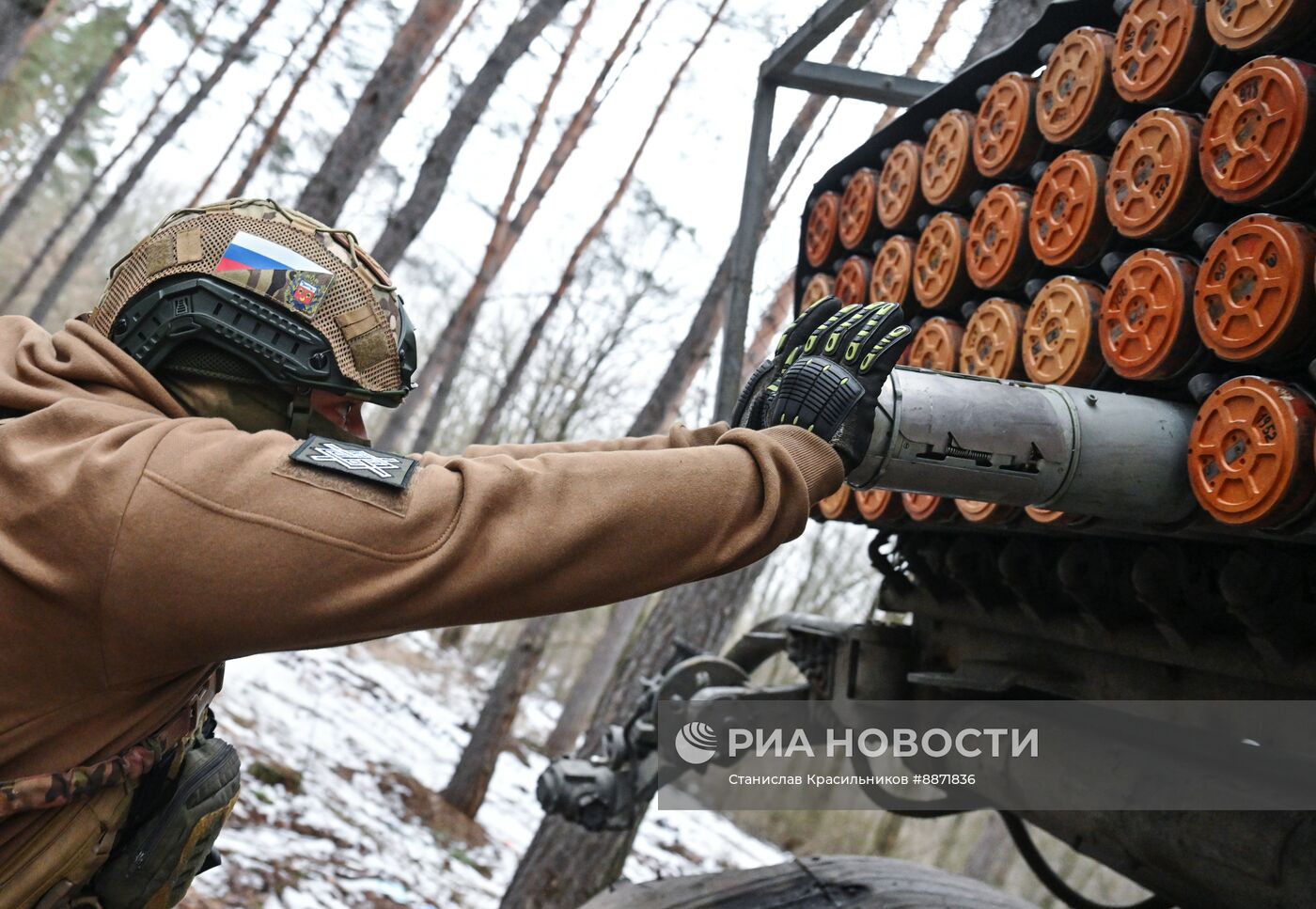Боевая работа артрасчета РСЗО "Град" на Курском направлении СВО