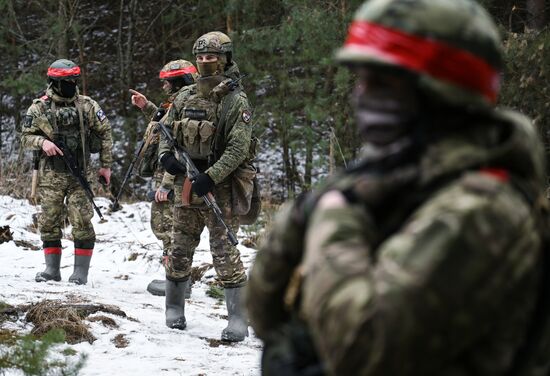 Боевое слаживание военнослужащих группировки войск "Север" на Курском направлении СВО